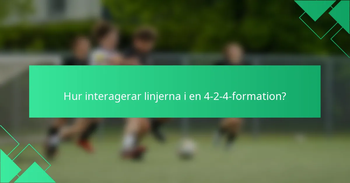 Hur interagerar linjerna i en 4-2-4-formation?